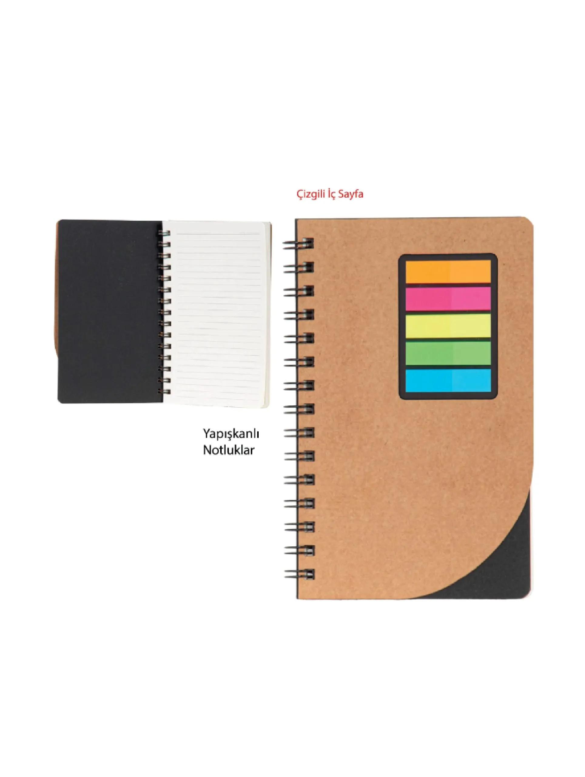 Promosyon Spiralli Defter Yapışkanlı Notluk ( 12,5 x 20,5 cm ) LGD-450